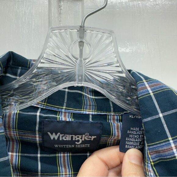 Wrangler western wear pearl snap long sleeve lightweight shirt men's xl - Picture 5 of 5